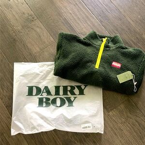 Dairy Boy Green Fleece NWT